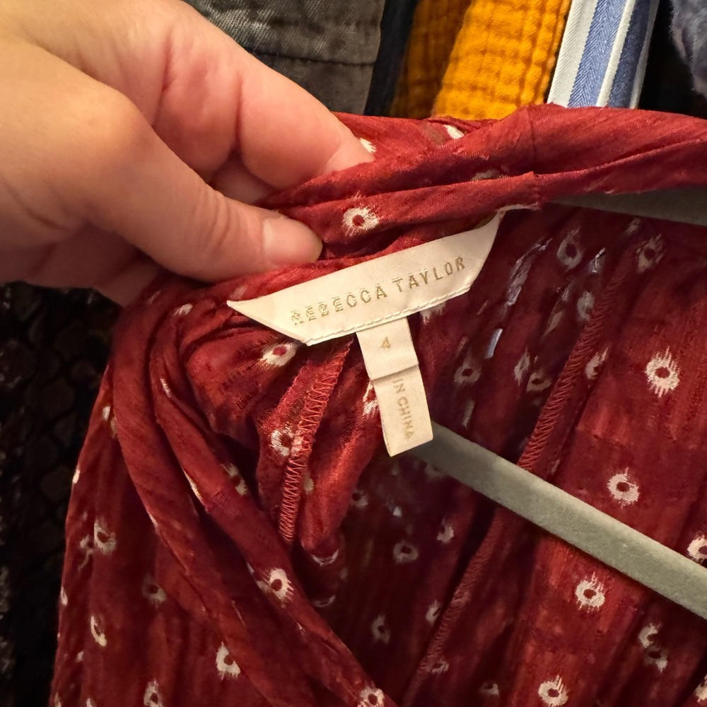 Rebecca Taylor Red Blouse